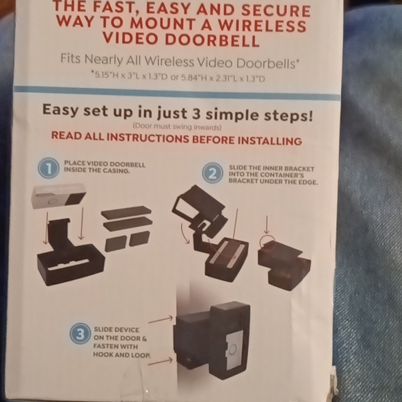 Doorbell Boa Protective Video Doorbell Mount in Black - Picture 3 of 3